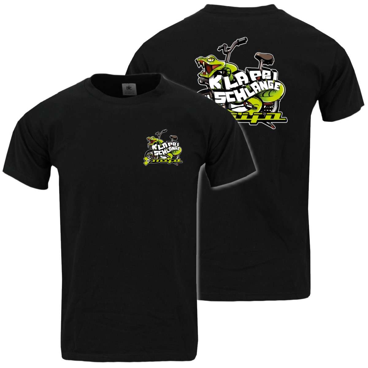 Klappischlange Backprint Schwarz