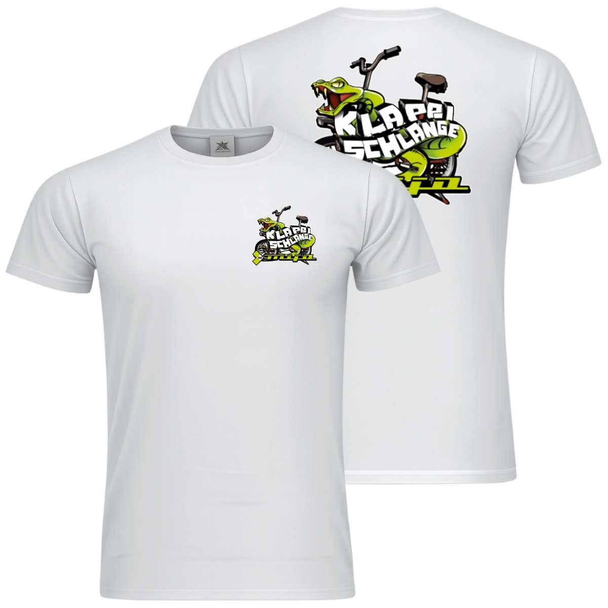 Klappischlange Backprint Weiß