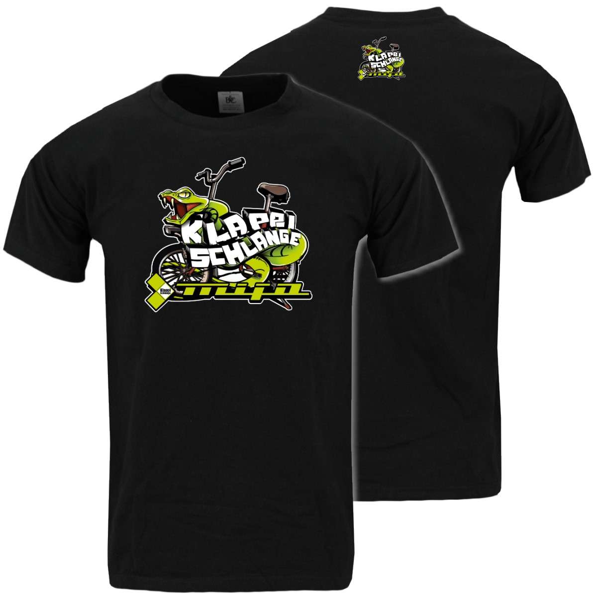 Klappischlange Shirt Schwarz